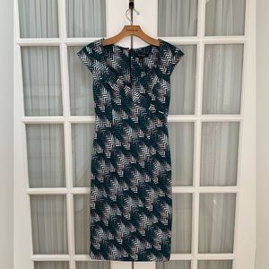 Blue and black White House Black Market Dress